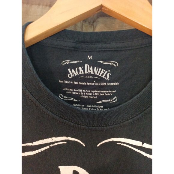 Women's Jack Daniels Tennessee Whiskey Black Short Sleeve T-shirt Medium - Picture 3 of 5